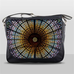 Barcelona Stained Glass Window Messenger Bag by Cemarart