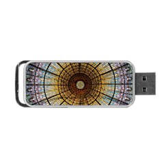 Barcelona Stained Glass Window Portable Usb Flash (two Sides) by Cemarart