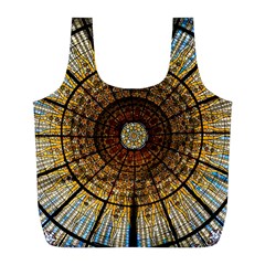 Barcelona Stained Glass Window Full Print Recycle Bag (l) by Cemarart