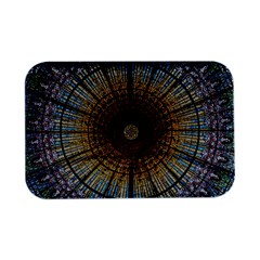 Barcelona Stained Glass Window Open Lid Metal Box (silver)   by Cemarart