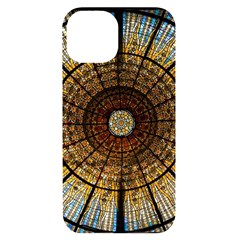 Barcelona Stained Glass Window Iphone 14 Black Uv Print Case by Cemarart