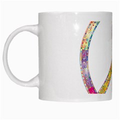 Flourish Decorative Peace Sign White Mug by Cemarart