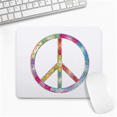 Flourish Decorative Peace Sign Large Mousepad by Cemarart