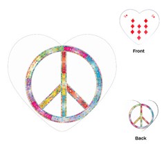 Flourish Decorative Peace Sign Playing Cards Single Design (heart) by Cemarart