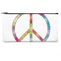 Flourish Decorative Peace Sign Pencil Case by Cemarart