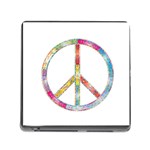 Flourish Decorative Peace Sign Memory Card Reader (Square 5 Slot) Front