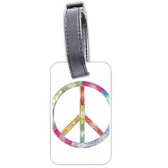 Flourish Decorative Peace Sign Luggage Tag (one Side) by Cemarart