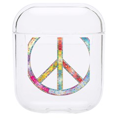 Flourish Decorative Peace Sign Hard Pc Airpods 1/2 Case by Cemarart