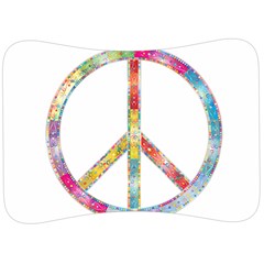 Flourish Decorative Peace Sign Velour Seat Head Rest Cushion by Cemarart