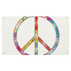 Flourish Decorative Peace Sign Banner And Sign 7  X 4  by Cemarart