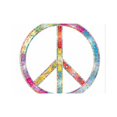 Flourish Decorative Peace Sign Premium Plush Fleece Blanket (mini) by Cemarart