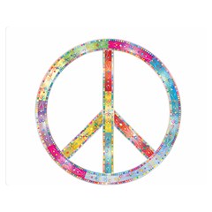 Flourish Decorative Peace Sign Premium Plush Fleece Blanket (medium) by Cemarart