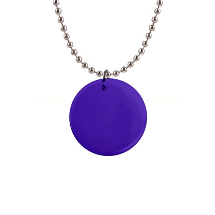 Ultra Violet Purple 1  Button Necklace