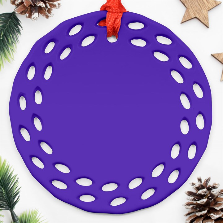 Ultra Violet Purple Round Filigree Ornament (Two Sides)