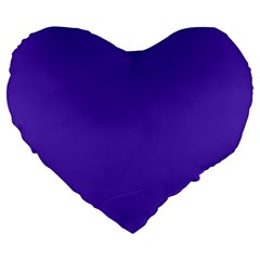 Ultra Violet Purple Large 19  Premium Flano Heart Shape Cushions by bruzer