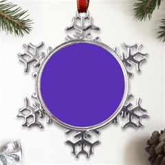 Ultra Violet Purple Metal Large Snowflake Ornament by bruzer