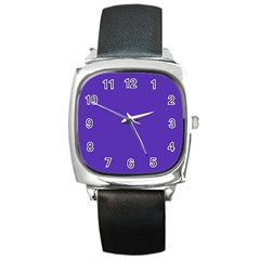 Ultra Violet Purple Square Metal Watch by Patternsandcolors