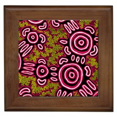 Authentic Aboriginal Art - You Belong Framed Tile by hogartharts