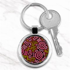 Authentic Aboriginal Art - You Belong Key Chain (round) by hogartharts