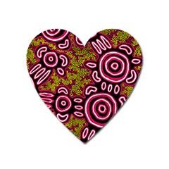 Authentic Aboriginal Art - You Belong Heart Magnet by hogartharts