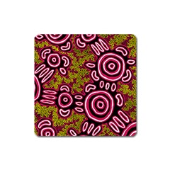 Authentic Aboriginal Art - You Belong Square Magnet by hogartharts