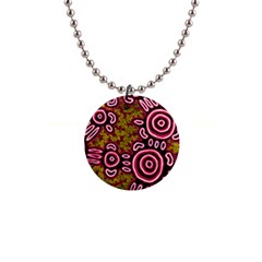 Authentic Aboriginal Art - You Belong 1  Button Necklace by hogartharts