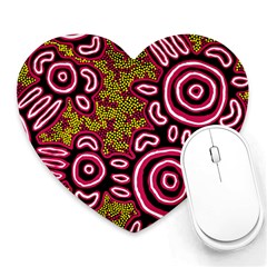 Authentic Aboriginal Art - You Belong Heart Mousepad by hogartharts