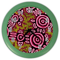 Authentic Aboriginal Art - You Belong Color Wall Clock