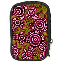 Authentic Aboriginal Art - You Belong Compact Camera Leather Case by hogartharts