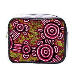 Authentic Aboriginal Art - You Belong Mini Toiletries Bag (one Side) by hogartharts