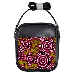 Authentic Aboriginal Art - You Belong Girls Sling Bag by hogartharts