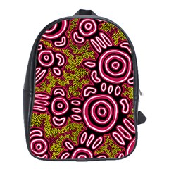 Authentic Aboriginal Art - You Belong School Bag (xl) by hogartharts