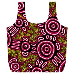 Authentic Aboriginal Art - You Belong Full Print Recycle Bag (xl) by hogartharts