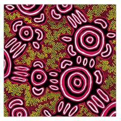 Authentic Aboriginal Art - You Belong Square Satin Scarf (36  x 36 )