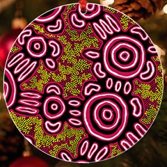 Authentic Aboriginal Art - You Belong Uv Print Acrylic Ornament Round by hogartharts