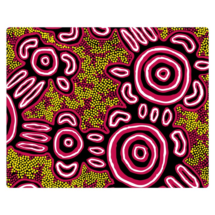 Authentic Aboriginal Art - You Belong Premium Plush Fleece Blanket (Medium)