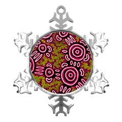 Authentic Aboriginal Art - You Belong Metal Small Snowflake Ornament by hogartharts