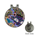 Authentic Aboriginal Art - Discovering Your Dreams Hat Clips with Golf Markers Front