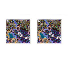 Authentic Aboriginal Art - Discovering Your Dreams Cufflinks (square) by hogartharts