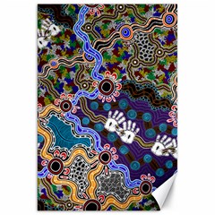 Authentic Aboriginal Art - Discovering Your Dreams Canvas 20  X 30  by hogartharts