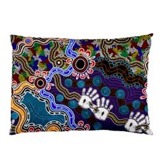 Authentic Aboriginal Art - Discovering Your Dreams Pillow Case by hogartharts