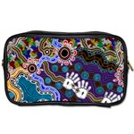 Authentic Aboriginal Art - Discovering Your Dreams Toiletries Bag (One Side) Front