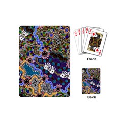 Authentic Aboriginal Art - Discovering Your Dreams Playing Cards Single Design (mini) by hogartharts