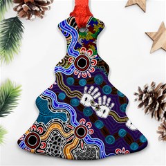 Authentic Aboriginal Art - Discovering Your Dreams Ornament (christmas Tree)  by hogartharts