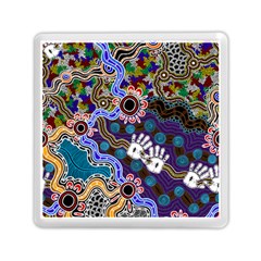 Authentic Aboriginal Art - Discovering Your Dreams Memory Card Reader (square) by hogartharts