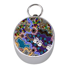 Authentic Aboriginal Art - Discovering Your Dreams Mini Silver Compasses by hogartharts