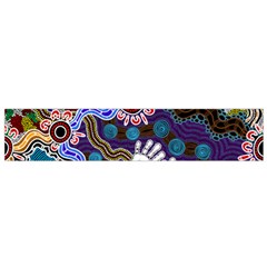 Authentic Aboriginal Art - Discovering Your Dreams Small Premium Plush Fleece Scarf by hogartharts