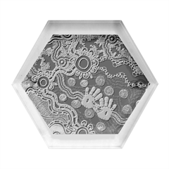 Authentic Aboriginal Art - Discovering Your Dreams Hexagon Wood Jewelry Box