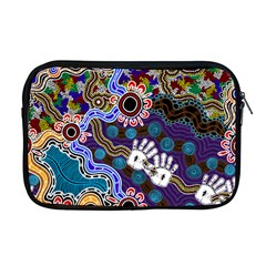 Authentic Aboriginal Art - Discovering Your Dreams Apple Macbook Pro 17  Zipper Case by hogartharts