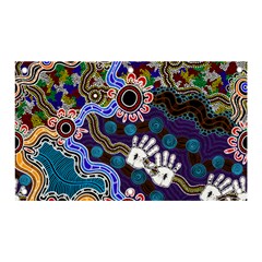 Authentic Aboriginal Art - Discovering Your Dreams Banner And Sign 5  X 3  by hogartharts